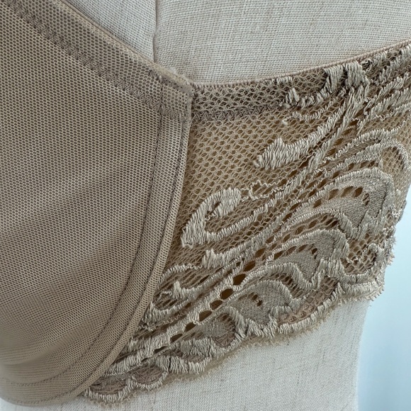 Natori Nude Front Clasp Racerback lacy bra 34DDD - Picture 12 of 14